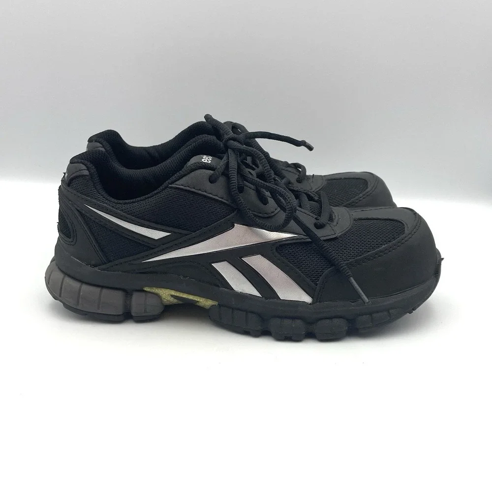 Reebok Work Composite Toe Slip Resistant Shoes Black Mens 4.5 Womens‎ 6.5